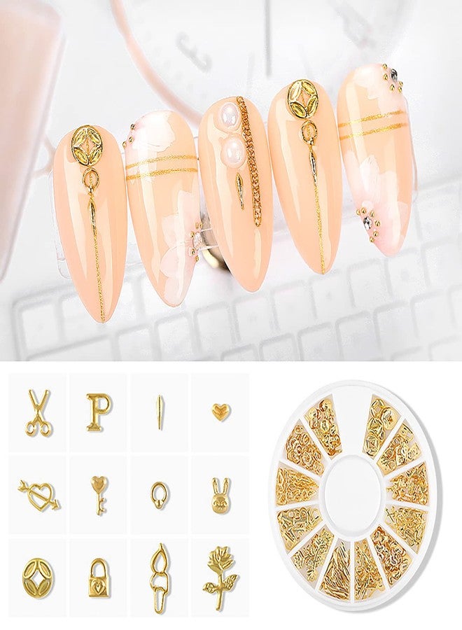 DANNEASY 6 Boxes 3D Gold Nail Charms for Summer Women Nail Jewels Metal Shell Cross Butterfly Nail Art Charms Nail Studs Nail Jewelry for Acrylic Nails DIY Craft Nail Decoration - Image 2